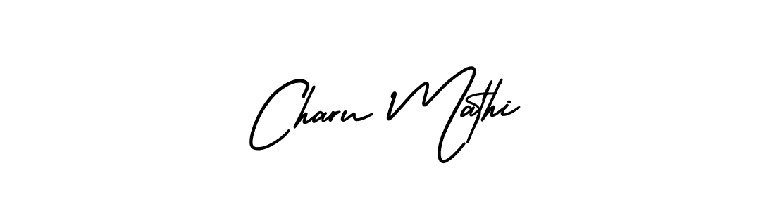 Create a beautiful signature design for name Charu Mathi. With this signature (AmerikaSignatureDemo-Regular) fonts, you can make a handwritten signature for free. Charu Mathi signature style 3 images and pictures png