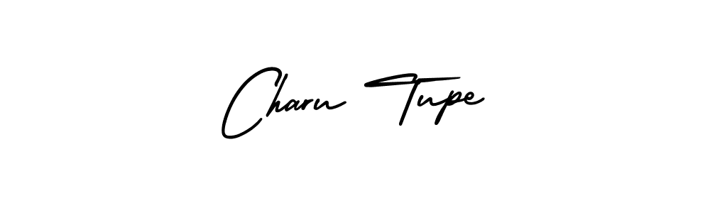 How to make Charu Tupe name signature. Use AmerikaSignatureDemo-Regular style for creating short signs online. This is the latest handwritten sign. Charu Tupe signature style 3 images and pictures png