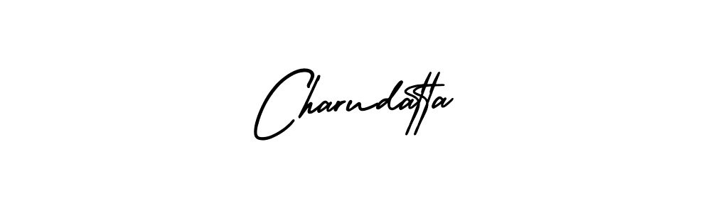 Use a signature maker to create a handwritten signature online. With this signature software, you can design (AmerikaSignatureDemo-Regular) your own signature for name Charudatta. Charudatta signature style 3 images and pictures png