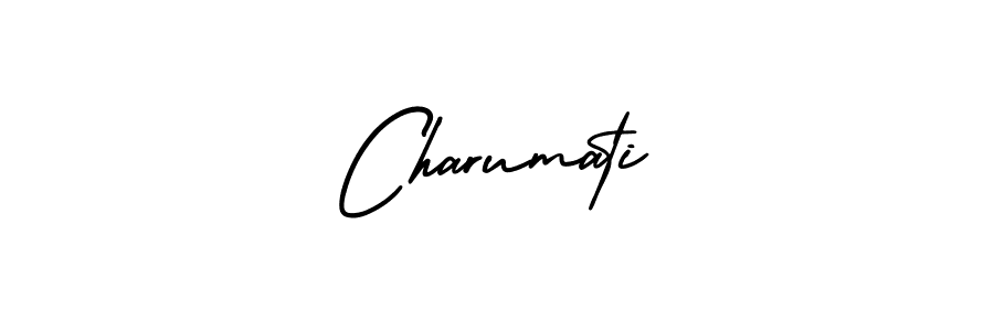 Charumati stylish signature style. Best Handwritten Sign (AmerikaSignatureDemo-Regular) for my name. Handwritten Signature Collection Ideas for my name Charumati. Charumati signature style 3 images and pictures png