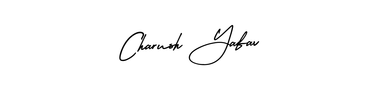 How to Draw Charush Yafav signature style? AmerikaSignatureDemo-Regular is a latest design signature styles for name Charush Yafav. Charush Yafav signature style 3 images and pictures png