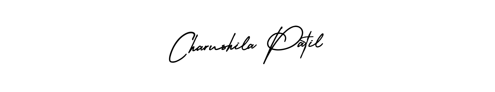 AmerikaSignatureDemo-Regular is a professional signature style that is perfect for those who want to add a touch of class to their signature. It is also a great choice for those who want to make their signature more unique. Get Charushila Patil name to fancy signature for free. Charushila Patil signature style 3 images and pictures png