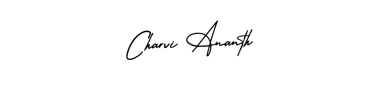 Use a signature maker to create a handwritten signature online. With this signature software, you can design (AmerikaSignatureDemo-Regular) your own signature for name Charvi Ananth. Charvi Ananth signature style 3 images and pictures png