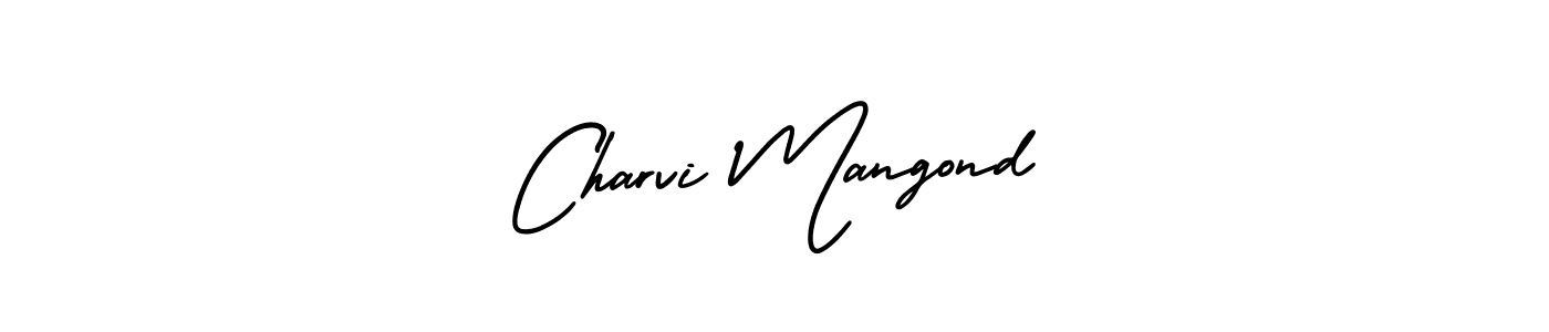 Create a beautiful signature design for name Charvi Mangond. With this signature (AmerikaSignatureDemo-Regular) fonts, you can make a handwritten signature for free. Charvi Mangond signature style 3 images and pictures png