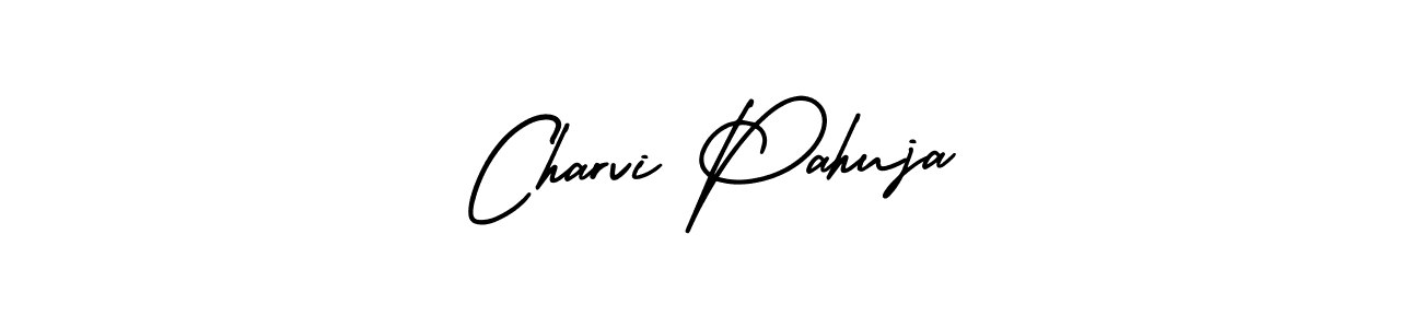 How to make Charvi Pahuja signature? AmerikaSignatureDemo-Regular is a professional autograph style. Create handwritten signature for Charvi Pahuja name. Charvi Pahuja signature style 3 images and pictures png