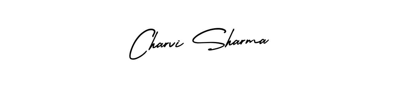 The best way (AmerikaSignatureDemo-Regular) to make a short signature is to pick only two or three words in your name. The name Charvi Sharma include a total of six letters. For converting this name. Charvi Sharma signature style 3 images and pictures png