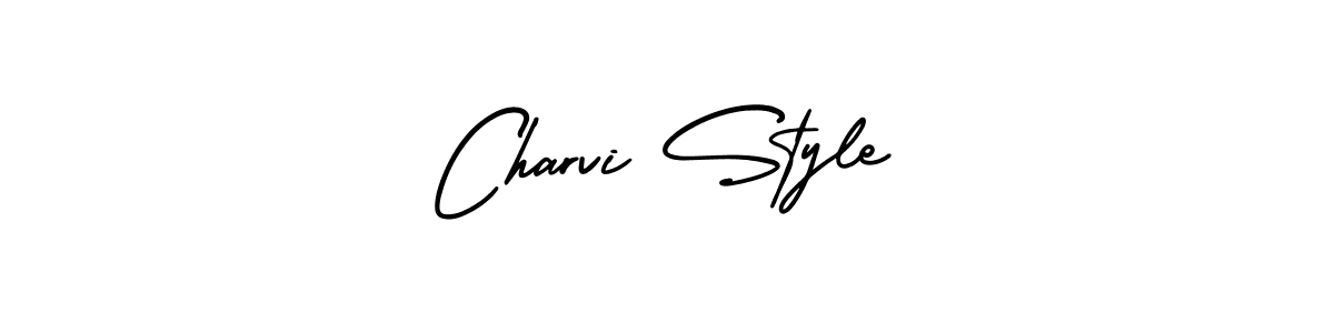 The best way (AmerikaSignatureDemo-Regular) to make a short signature is to pick only two or three words in your name. The name Charvi Style include a total of six letters. For converting this name. Charvi Style signature style 3 images and pictures png