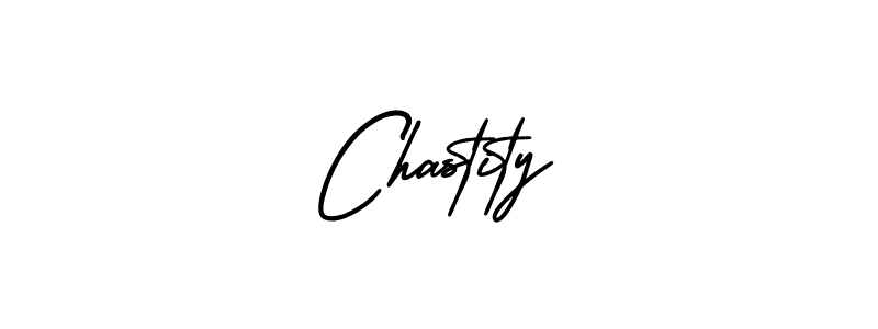 How to make Chastity name signature. Use AmerikaSignatureDemo-Regular style for creating short signs online. This is the latest handwritten sign. Chastity signature style 3 images and pictures png