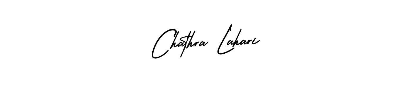 Create a beautiful signature design for name Chathra Lahari. With this signature (AmerikaSignatureDemo-Regular) fonts, you can make a handwritten signature for free. Chathra Lahari signature style 3 images and pictures png