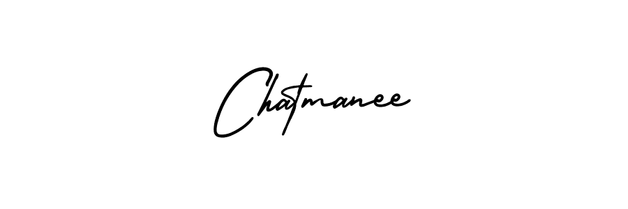 How to make Chatmanee name signature. Use AmerikaSignatureDemo-Regular style for creating short signs online. This is the latest handwritten sign. Chatmanee signature style 3 images and pictures png