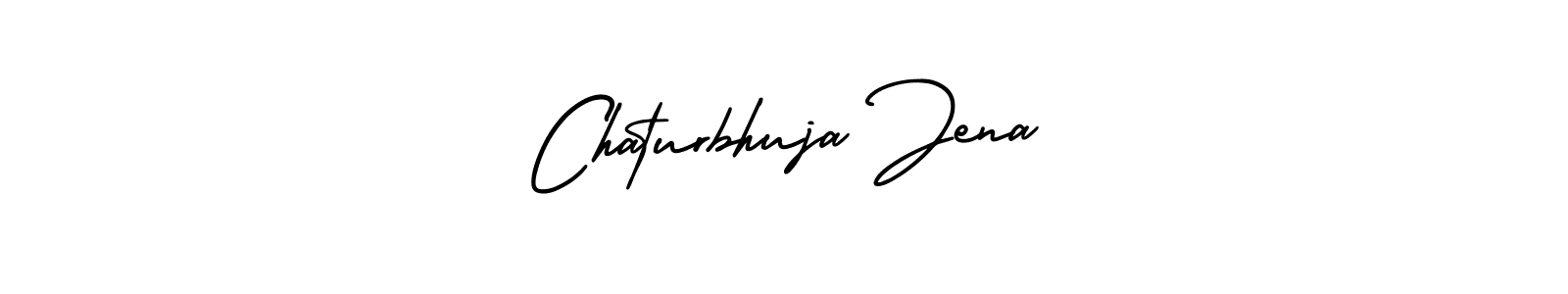 How to make Chaturbhuja Jena name signature. Use AmerikaSignatureDemo-Regular style for creating short signs online. This is the latest handwritten sign. Chaturbhuja Jena signature style 3 images and pictures png