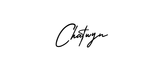 How to make Chatwyn name signature. Use AmerikaSignatureDemo-Regular style for creating short signs online. This is the latest handwritten sign. Chatwyn signature style 3 images and pictures png