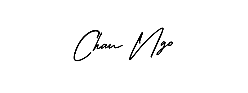 You should practise on your own different ways (AmerikaSignatureDemo-Regular) to write your name (Chau Ngo) in signature. don't let someone else do it for you. Chau Ngo signature style 3 images and pictures png