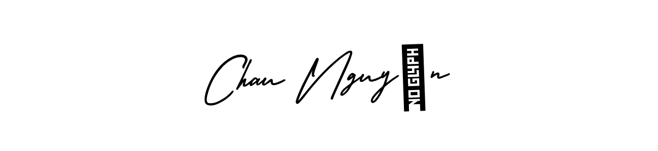 Make a beautiful signature design for name Chau Nguyễn. With this signature (AmerikaSignatureDemo-Regular) style, you can create a handwritten signature for free. Chau Nguyễn signature style 3 images and pictures png