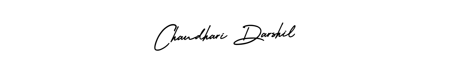 How to make Chaudhari Darshil name signature. Use AmerikaSignatureDemo-Regular style for creating short signs online. This is the latest handwritten sign. Chaudhari Darshil signature style 3 images and pictures png