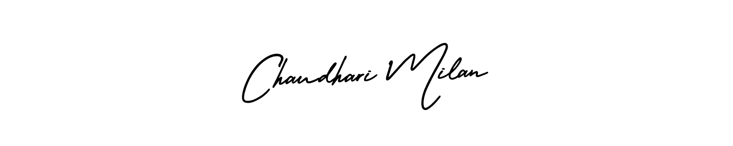 Best and Professional Signature Style for Chaudhari Milan. AmerikaSignatureDemo-Regular Best Signature Style Collection. Chaudhari Milan signature style 3 images and pictures png