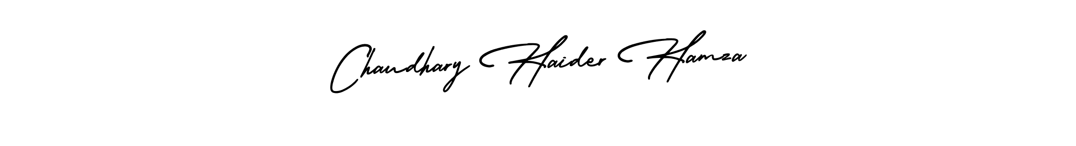 It looks lik you need a new signature style for name Chaudhary Haider Hamza. Design unique handwritten (AmerikaSignatureDemo-Regular) signature with our free signature maker in just a few clicks. Chaudhary Haider Hamza signature style 3 images and pictures png