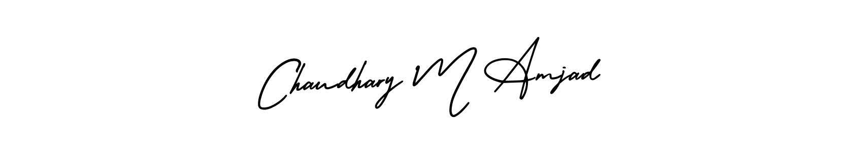 Similarly AmerikaSignatureDemo-Regular is the best handwritten signature design. Signature creator online .You can use it as an online autograph creator for name Chaudhary M Amjad. Chaudhary M Amjad signature style 3 images and pictures png