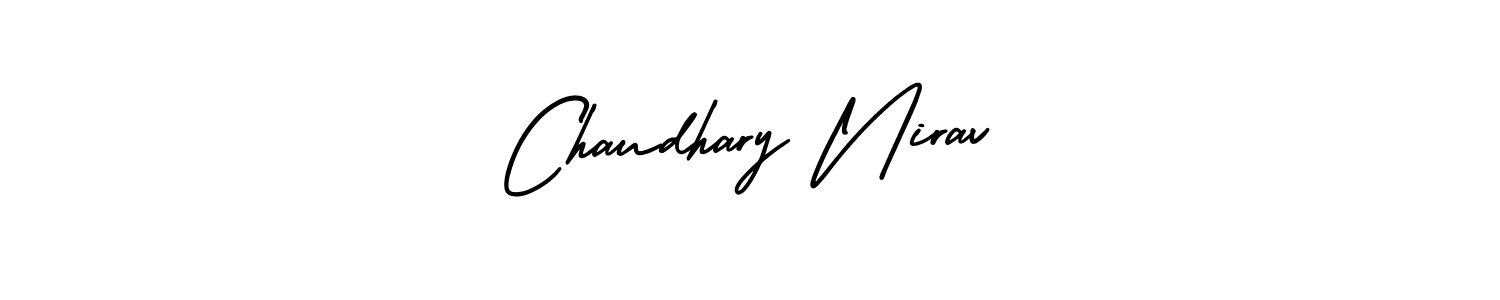 if you are searching for the best signature style for your name Chaudhary Nirav. so please give up your signature search. here we have designed multiple signature styles  using AmerikaSignatureDemo-Regular. Chaudhary Nirav signature style 3 images and pictures png