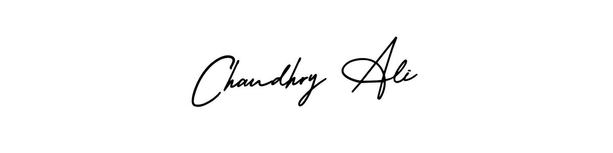 How to make Chaudhry Ali name signature. Use AmerikaSignatureDemo-Regular style for creating short signs online. This is the latest handwritten sign. Chaudhry Ali signature style 3 images and pictures png