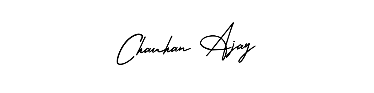 Chauhan Ajay stylish signature style. Best Handwritten Sign (AmerikaSignatureDemo-Regular) for my name. Handwritten Signature Collection Ideas for my name Chauhan Ajay. Chauhan Ajay signature style 3 images and pictures png