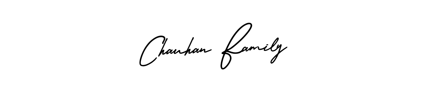 How to make Chauhan Family name signature. Use AmerikaSignatureDemo-Regular style for creating short signs online. This is the latest handwritten sign. Chauhan Family signature style 3 images and pictures png