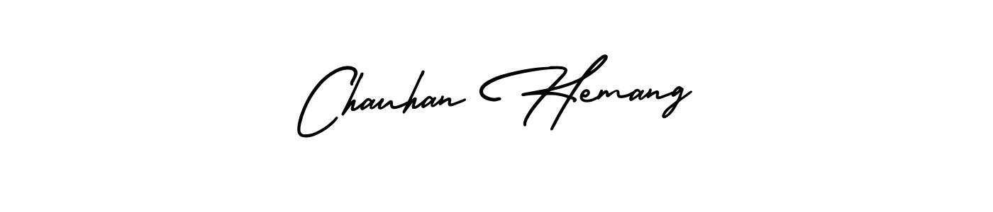 How to make Chauhan Hemang signature? AmerikaSignatureDemo-Regular is a professional autograph style. Create handwritten signature for Chauhan Hemang name. Chauhan Hemang signature style 3 images and pictures png