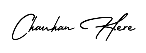 The AmerikaSignatureDemo-Regular font transforms the name Chauhan Here into an executive sign with sharp precision and distinguished character. Chauhan Here signature style 3 images and pictures png