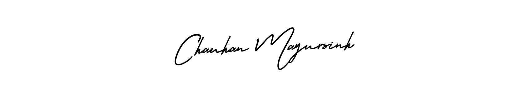 The best way (AmerikaSignatureDemo-Regular) to make a short signature is to pick only two or three words in your name. The name Chauhan Mayursinh include a total of six letters. For converting this name. Chauhan Mayursinh signature style 3 images and pictures png