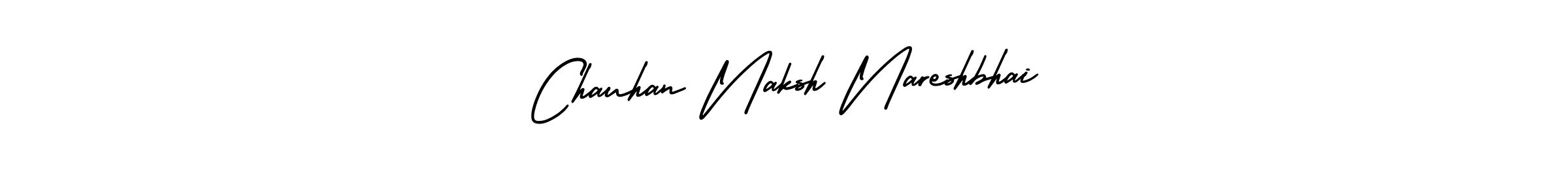 Also You can easily find your signature by using the search form. We will create Chauhan Naksh Nareshbhai name handwritten signature images for you free of cost using AmerikaSignatureDemo-Regular sign style. Chauhan Naksh Nareshbhai signature style 3 images and pictures png
