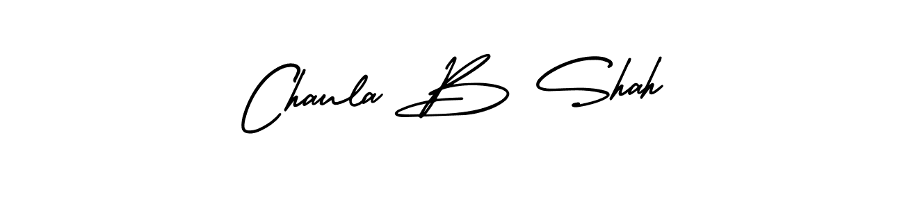 Create a beautiful signature design for name Chaula B Shah. With this signature (AmerikaSignatureDemo-Regular) fonts, you can make a handwritten signature for free. Chaula B Shah signature style 3 images and pictures png