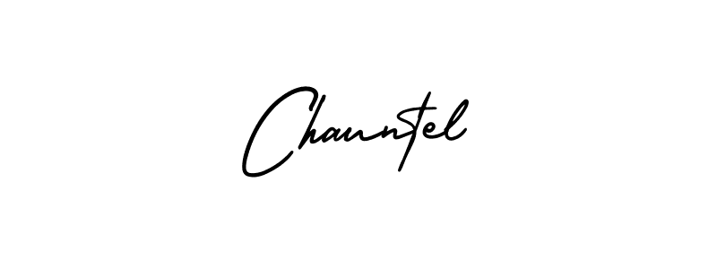 Chauntel stylish signature style. Best Handwritten Sign (AmerikaSignatureDemo-Regular) for my name. Handwritten Signature Collection Ideas for my name Chauntel. Chauntel signature style 3 images and pictures png