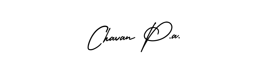 You should practise on your own different ways (AmerikaSignatureDemo-Regular) to write your name (Chavan P.a.) in signature. don't let someone else do it for you. Chavan P.a. signature style 3 images and pictures png