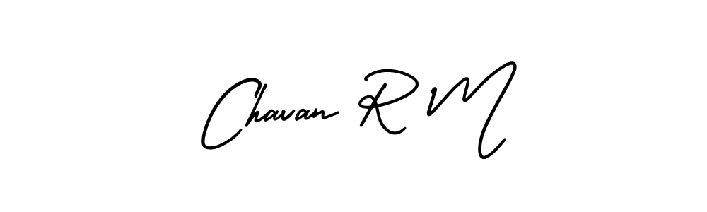 if you are searching for the best signature style for your name Chavan R M. so please give up your signature search. here we have designed multiple signature styles  using AmerikaSignatureDemo-Regular. Chavan R M signature style 3 images and pictures png