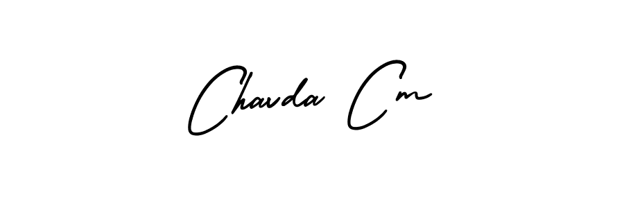 Also You can easily find your signature by using the search form. We will create Chavda Cm name handwritten signature images for you free of cost using AmerikaSignatureDemo-Regular sign style. Chavda Cm signature style 3 images and pictures png