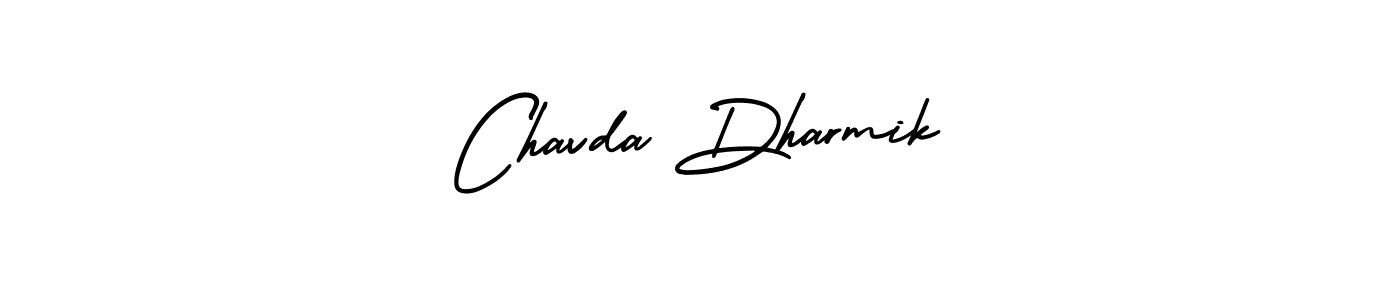 if you are searching for the best signature style for your name Chavda Dharmik. so please give up your signature search. here we have designed multiple signature styles  using AmerikaSignatureDemo-Regular. Chavda Dharmik signature style 3 images and pictures png