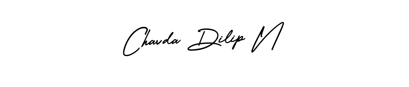 Make a short Chavda Dilip N signature style. Manage your documents anywhere anytime using AmerikaSignatureDemo-Regular. Create and add eSignatures, submit forms, share and send files easily. Chavda Dilip N signature style 3 images and pictures png