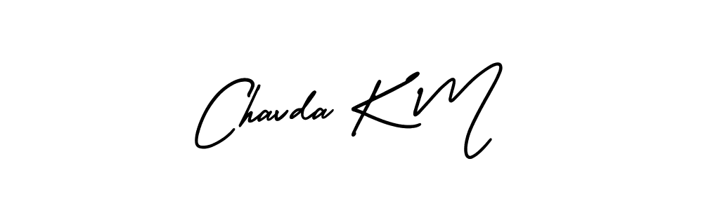 It looks lik you need a new signature style for name Chavda K M. Design unique handwritten (AmerikaSignatureDemo-Regular) signature with our free signature maker in just a few clicks. Chavda K M signature style 3 images and pictures png