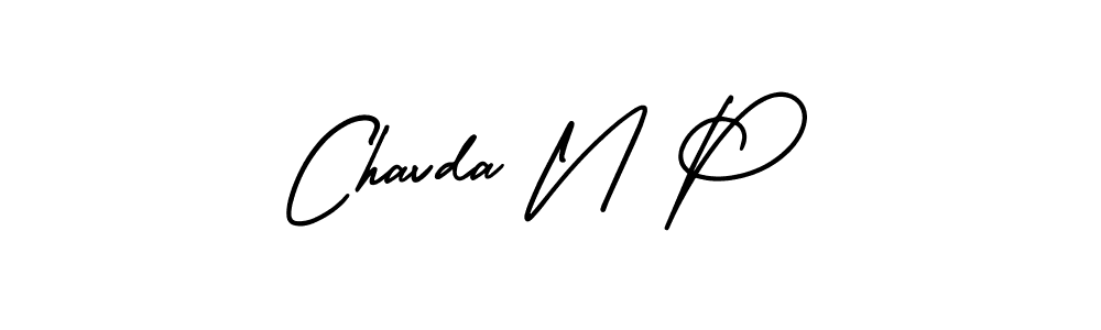 Use a signature maker to create a handwritten signature online. With this signature software, you can design (AmerikaSignatureDemo-Regular) your own signature for name Chavda N P. Chavda N P signature style 3 images and pictures png