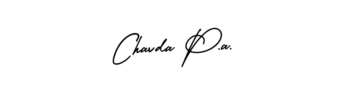 It looks lik you need a new signature style for name Chavda P.a.. Design unique handwritten (AmerikaSignatureDemo-Regular) signature with our free signature maker in just a few clicks. Chavda P.a. signature style 3 images and pictures png