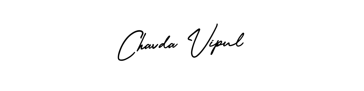 Chavda Vipul stylish signature style. Best Handwritten Sign (AmerikaSignatureDemo-Regular) for my name. Handwritten Signature Collection Ideas for my name Chavda Vipul. Chavda Vipul signature style 3 images and pictures png