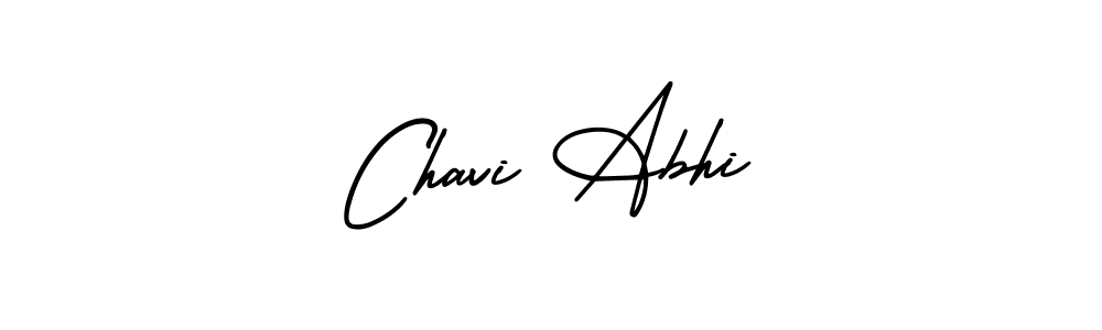 Create a beautiful signature design for name Chavi Abhi. With this signature (AmerikaSignatureDemo-Regular) fonts, you can make a handwritten signature for free. Chavi Abhi signature style 3 images and pictures png