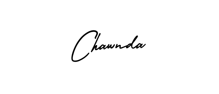 How to make Chawnda name signature. Use AmerikaSignatureDemo-Regular style for creating short signs online. This is the latest handwritten sign. Chawnda signature style 3 images and pictures png