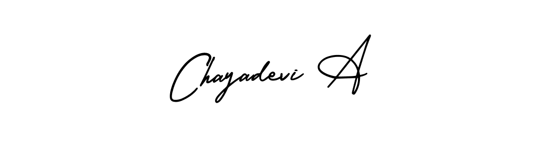 Design your own signature with our free online signature maker. With this signature software, you can create a handwritten (AmerikaSignatureDemo-Regular) signature for name Chayadevi A. Chayadevi A signature style 3 images and pictures png