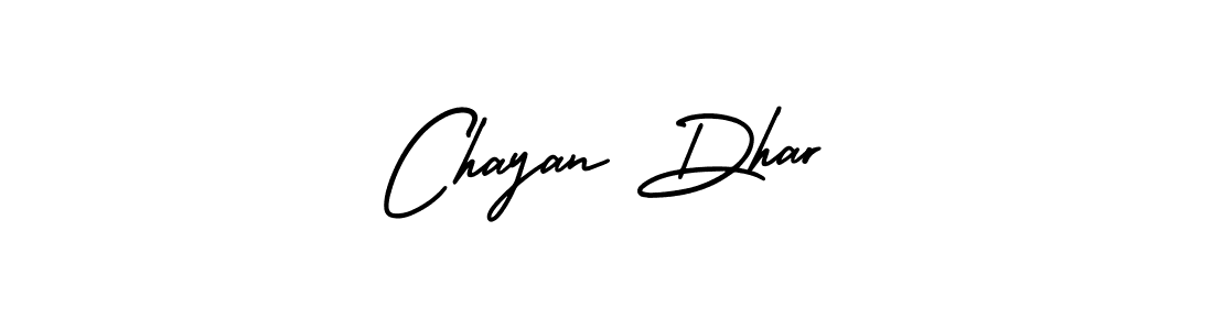 How to make Chayan Dhar name signature. Use AmerikaSignatureDemo-Regular style for creating short signs online. This is the latest handwritten sign. Chayan Dhar signature style 3 images and pictures png