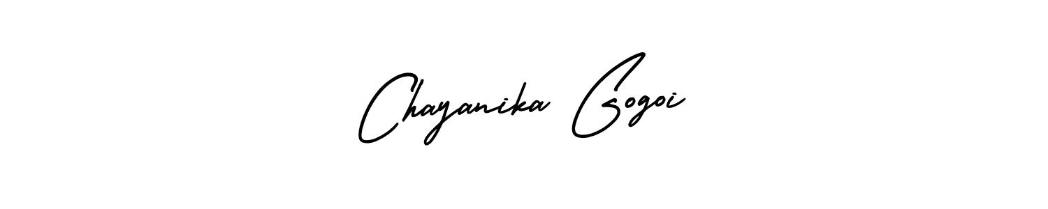 This is the best signature style for the Chayanika Gogoi name. Also you like these signature font (AmerikaSignatureDemo-Regular). Mix name signature. Chayanika Gogoi signature style 3 images and pictures png