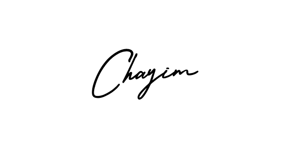 How to make Chayim name signature. Use AmerikaSignatureDemo-Regular style for creating short signs online. This is the latest handwritten sign. Chayim signature style 3 images and pictures png