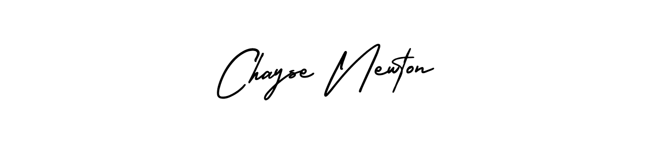 The best way (AmerikaSignatureDemo-Regular) to make a short signature is to pick only two or three words in your name. The name Chayse Newton include a total of six letters. For converting this name. Chayse Newton signature style 3 images and pictures png