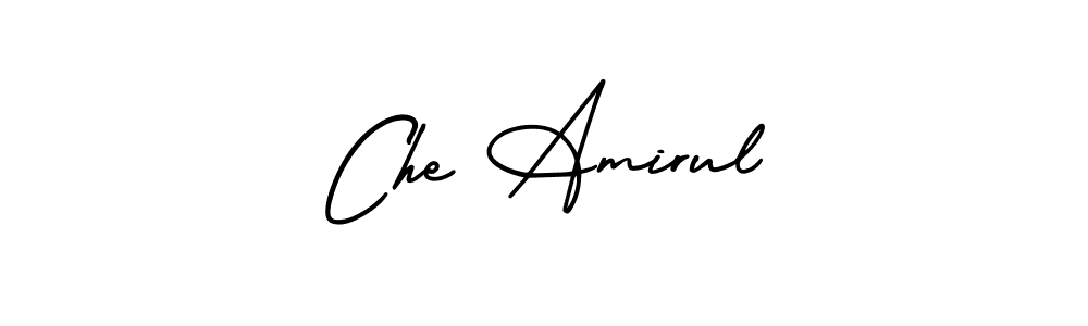 Design your own signature with our free online signature maker. With this signature software, you can create a handwritten (AmerikaSignatureDemo-Regular) signature for name Che Amirul. Che Amirul signature style 3 images and pictures png