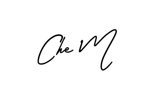 The best way (AmerikaSignatureDemo-Regular) to make a short signature is to pick only two or three words in your name. The name Che M include a total of six letters. For converting this name. Che M signature style 3 images and pictures png